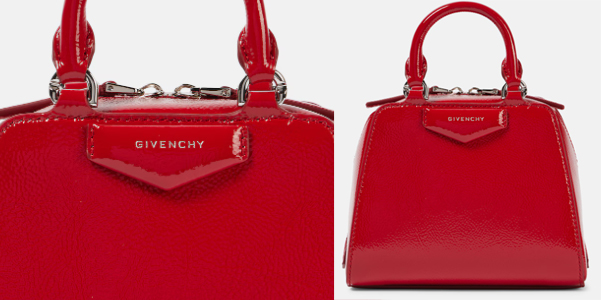 Antigona Cube Nano di Givenchy in vernice rossa