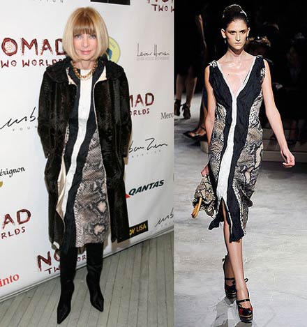 Anna Wintour in abito Prada