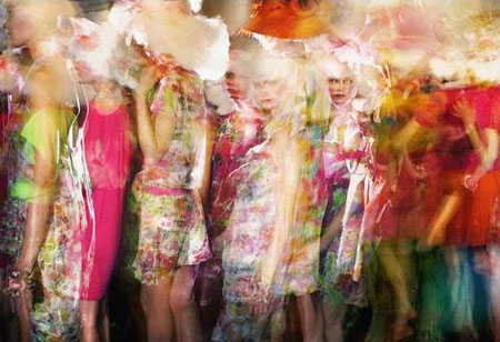 Backstage at Galliano