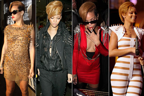 Rihanna spalle con borchie