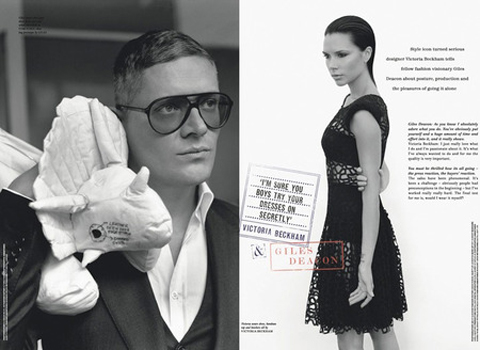 Giles Deacon Victoria Beckham Love magazine