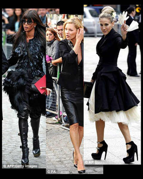 McQueen Londra Kate Moss Naomi Campbell Sarah Jessica Parker